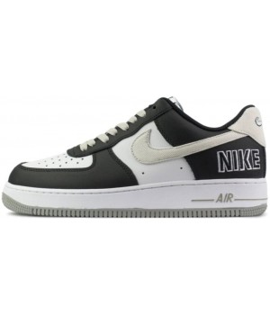 Nike Air Force 1 Low Logo Black Grey Nike Air Force 1 Low Logo Black Grey
