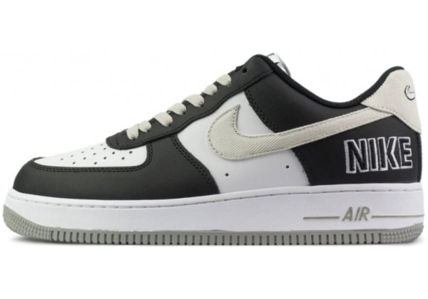 Nike Air Force 1 Low Logo Black Grey