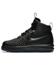 Nike Air Force 1 Lunar Duckboot All Black с мехом