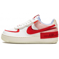 Nike Air Force 1 Shadow Red Cracked Leather