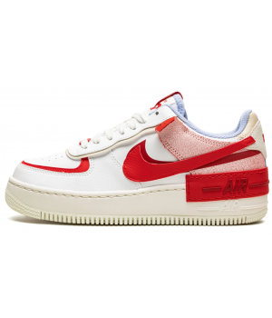 Nike Air Force 1 Shadow Red Cracked Leather