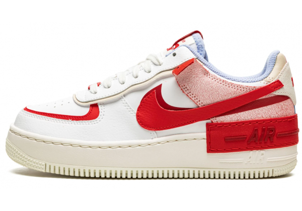 Nike Air Force 1 Shadow Red Cracked Leather