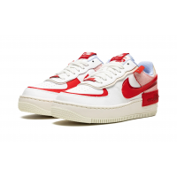 Nike Air Force 1 Shadow Red Cracked Leather