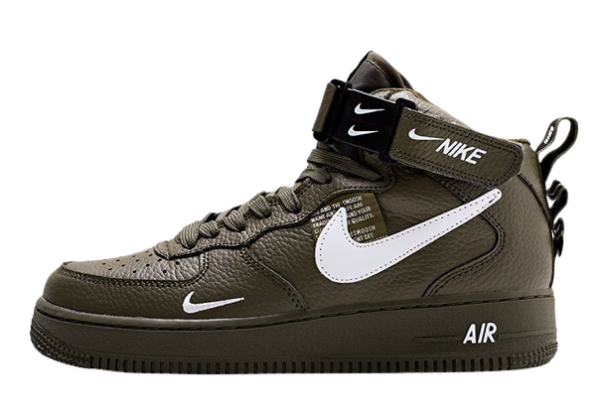 Nike Air Force 1 Mid LV8 Olive с мехом