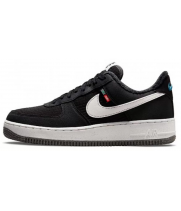 Nike Air Force 1 '07 LV8 Black White с мехом