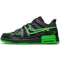 Кроссовки низкие Air force Nike Air зеленые с черным 