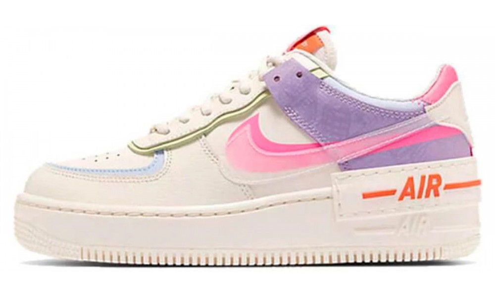 wmns air force 1 shadow white pink