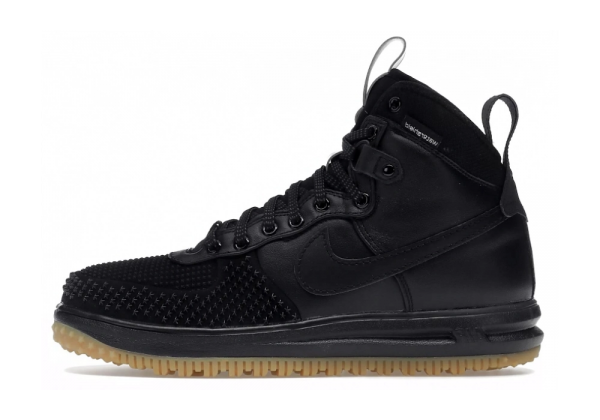Кроссовки Nike Air Force 1 Lunar Duckboot с мехом Black