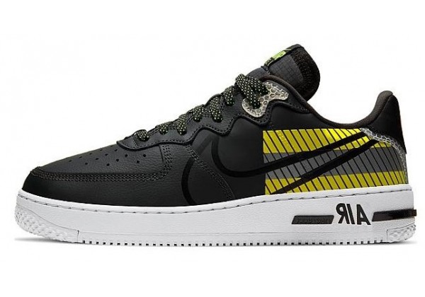 Кроссовки Air Force 1 Nike React 3M черные