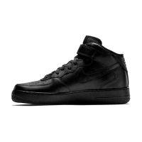 Nike Air Force 1 Mid High All Black с мехом