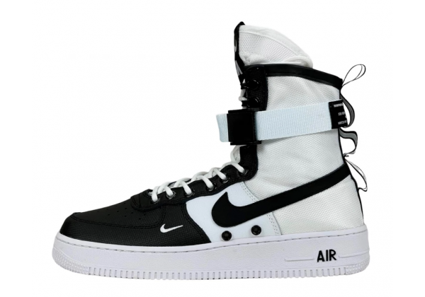 Nike SF Air Force 1 High Panda белые с черным