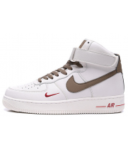 Nike Air Force 1 LV8 High White Grey с мехом