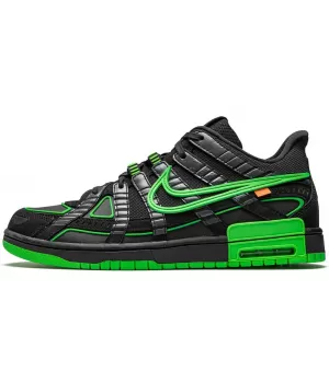 Кроссовки низкие Air force Nike Air зеленые с черным 